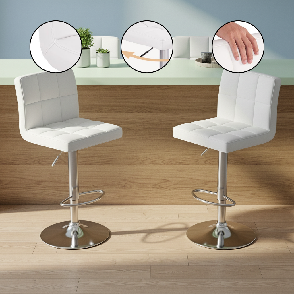 Adjustable Height High Bar Stool for Kitchen Islands, Coffee Bars & Leisure Areas | Trufairs