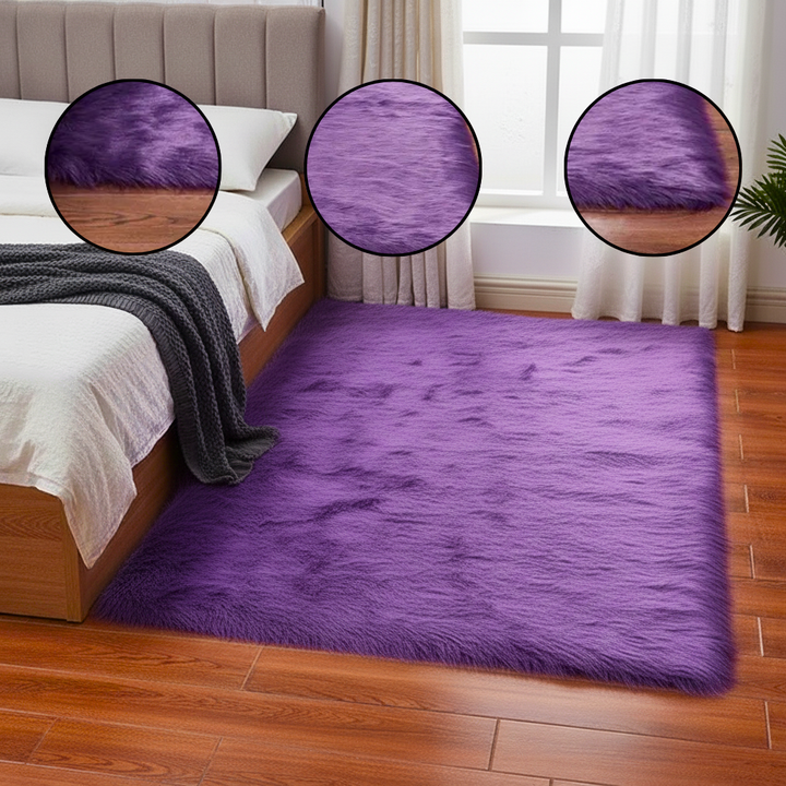 Long Imitation Wool Plush Rug – Cozy Soft Accent Carpet | Bedroom & Living Room Decor | Trufairs