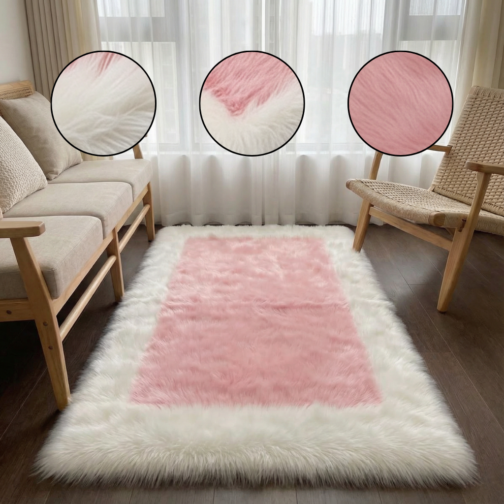 Soft & Fluffy Sheepskin Rug – Non-Slip, Machine Washable Faux Fur Carpet for Bedroom & Living Room | Trufairs