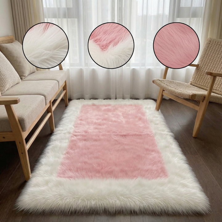 Soft & Fluffy Sheepskin Rug – Non-Slip, Machine Washable Faux Fur Carpet for Bedroom & Living Room | Trufairs
