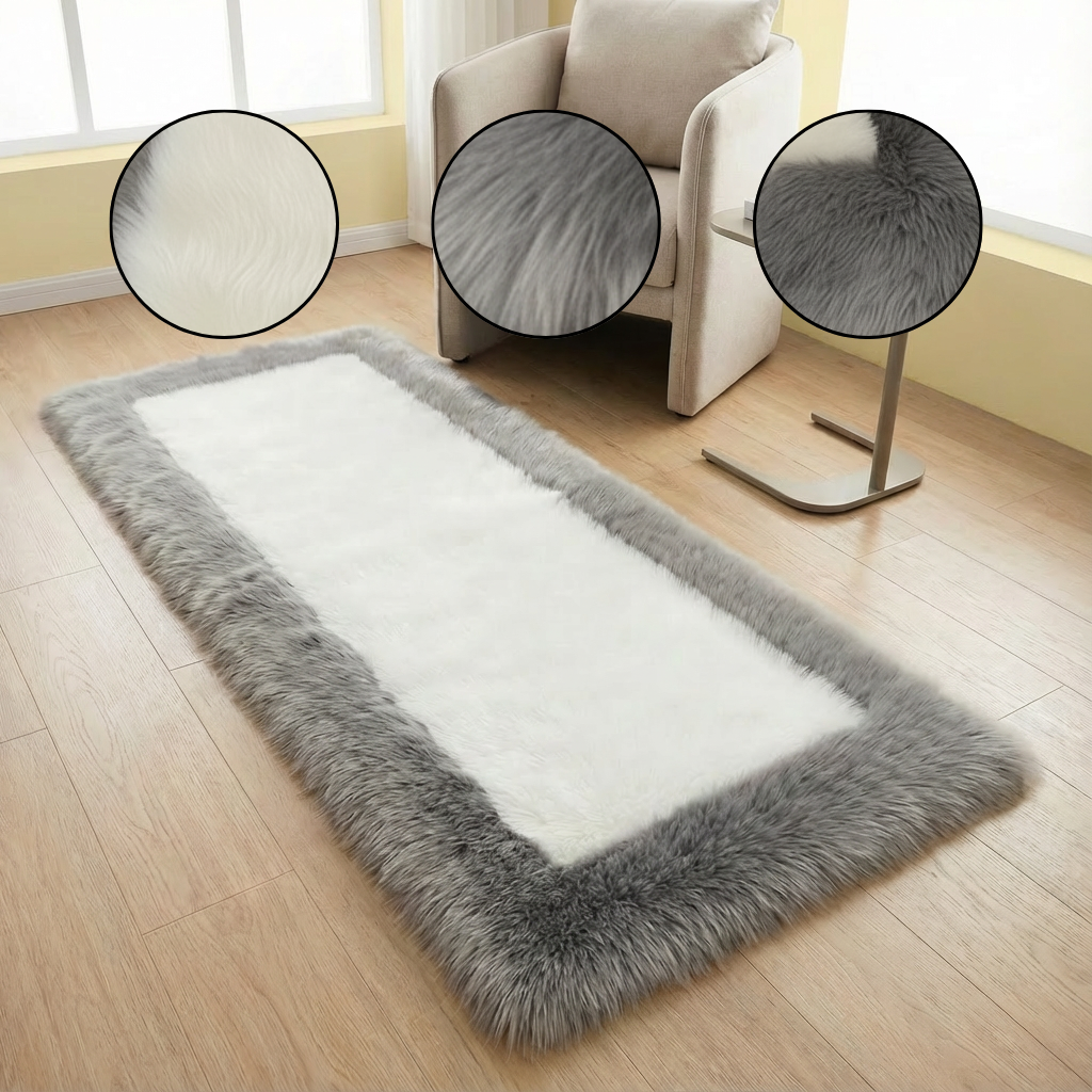 Soft & Fluffy Sheepskin Rug – Non-Slip, Machine Washable Faux Fur Carpet for Bedroom & Living Room | Trufairs