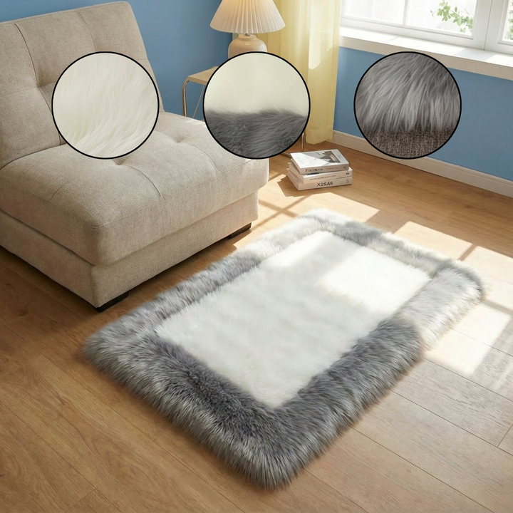 Soft & Fluffy Sheepskin Rug – Non-Slip, Machine Washable Faux Fur Carpet for Bedroom & Living Room | Trufairs