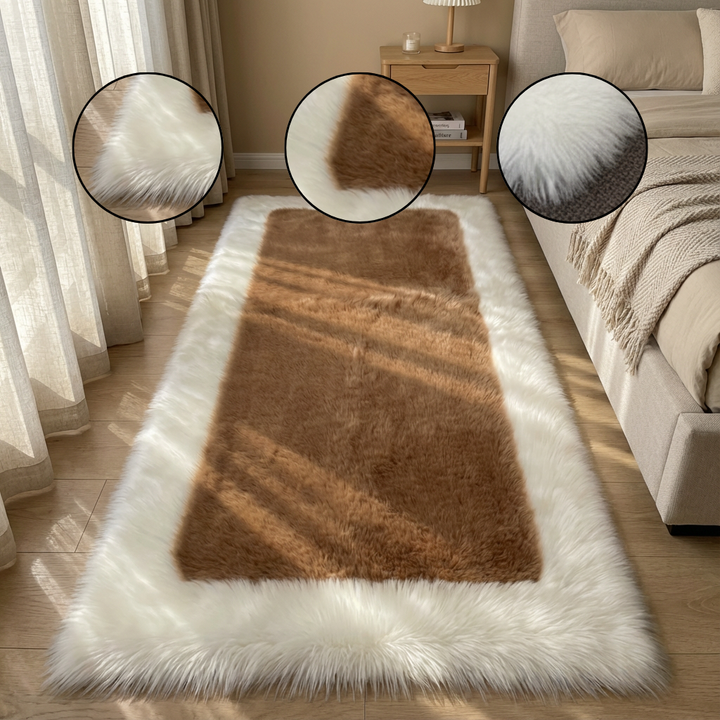 Soft & Fluffy Sheepskin Rug – Non-Slip, Machine Washable Faux Fur Carpet for Bedroom & Living Room | Trufairs