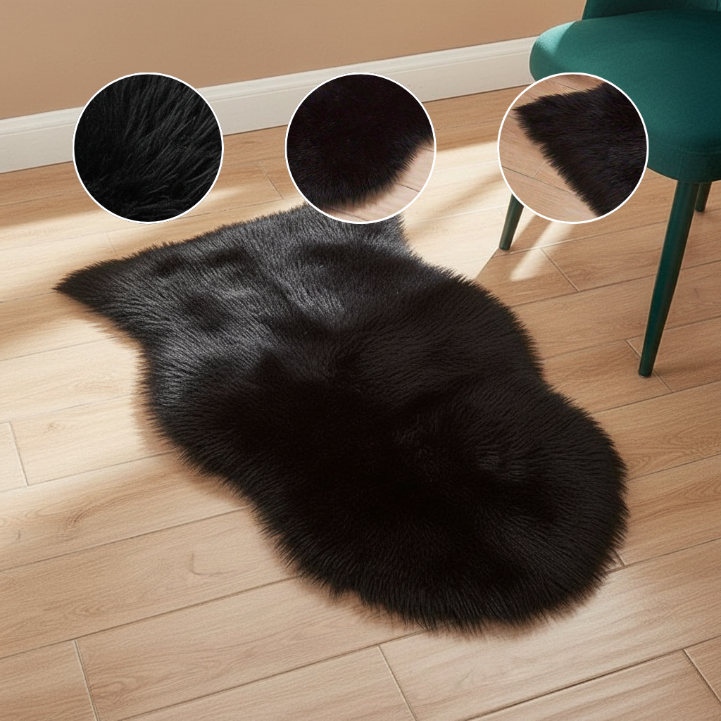 Long Fluffy Imitation Wool Rug – Premium Soft Accent Carpet | Bedroom Living Room Plush | Trufairs