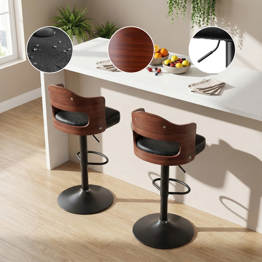 Stylish 2-Piece Bar Stool Set for Kitchen, Home Bar & Restaurant | Trufairs