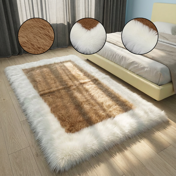 Soft & Fluffy Sheepskin Rug – Non-Slip, Machine Washable Faux Fur Carpet for Bedroom & Living Room | Trufairs