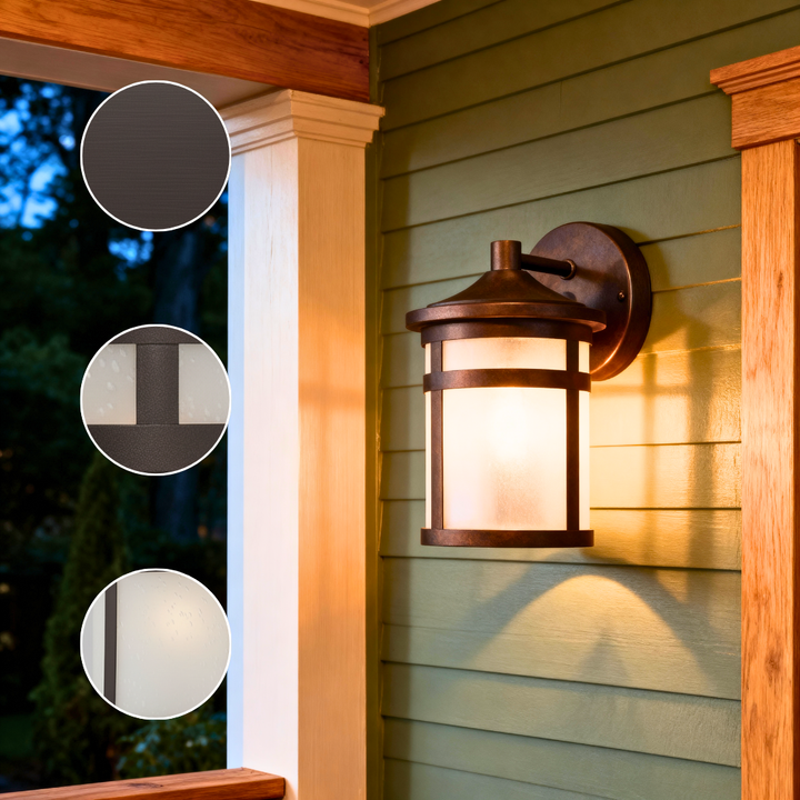 Bronze Lantern Outdoor Wall Light – Traditional Elegance & Inviting Ambience | Hanging Door Sconce | Trufairs