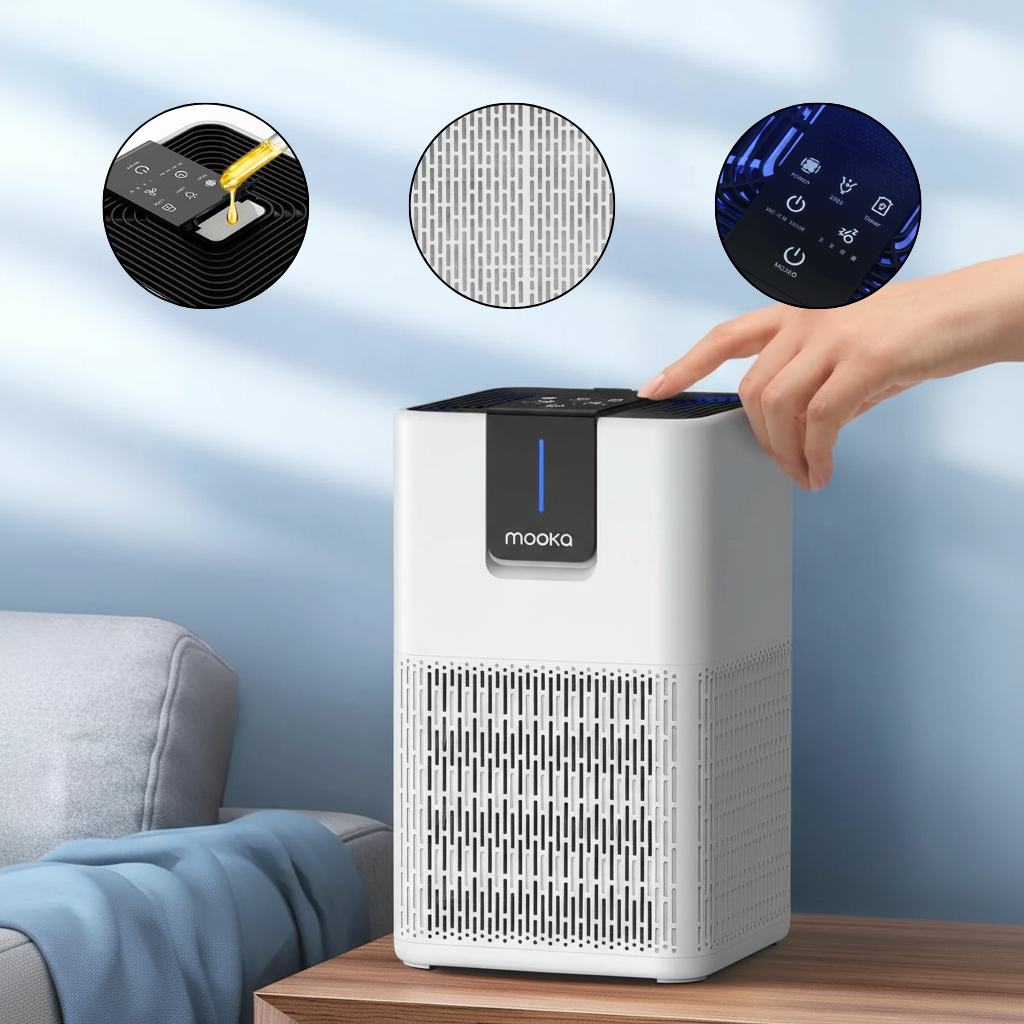 Large Room H13 HEPA Air Purifier with Aromatherapy – 1250ft² Quiet Odor Removal | Advanced Home Air Cleaner | Trufairs