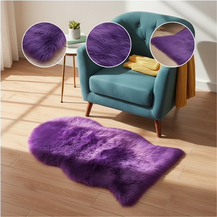 Long Fluffy Imitation Wool Rug – Premium Soft Accent Carpet | Bedroom Living Room Plush | Trufairs