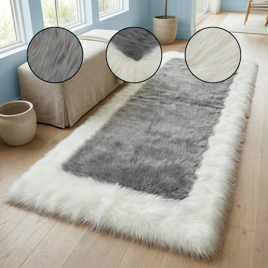 Soft & Fluffy Sheepskin Rug – Non-Slip, Machine Washable Faux Fur Carpet for Bedroom & Living Room | Trufairs
