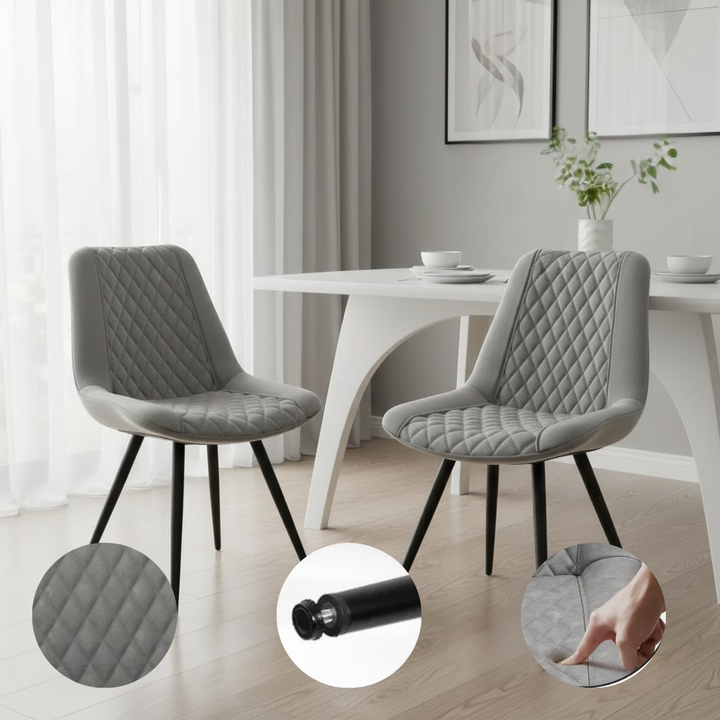 Set of 2 Armless Dining Bar Chairs for Home, Kitchen & Coffee Shop | Trufairs