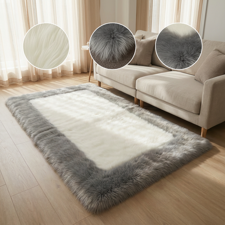 Soft & Fluffy Sheepskin Rug – Non-Slip, Machine Washable Faux Fur Carpet for Bedroom & Living Room | Trufairs