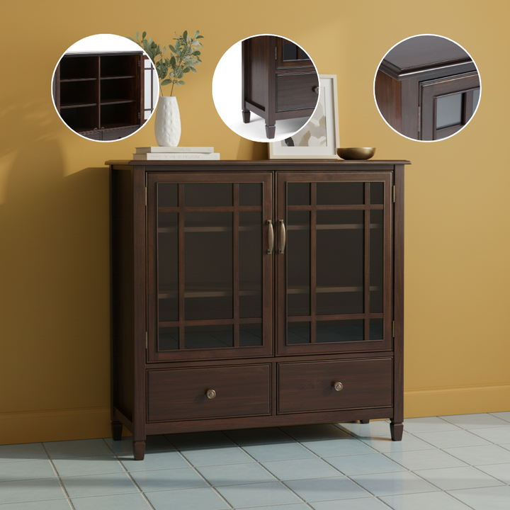 Connaught - Tall Storage Cabinet - Dark Chestnut Brown
