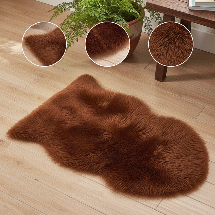 Long Fluffy Imitation Wool Rug – Premium Soft Accent Carpet | Bedroom Living Room Plush | Trufairs