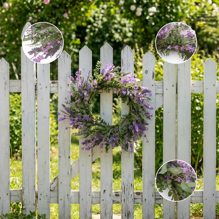 Lavender Bliss Assortment Wreath – Serene Spring Accent | Artificial Decor | Trufairs