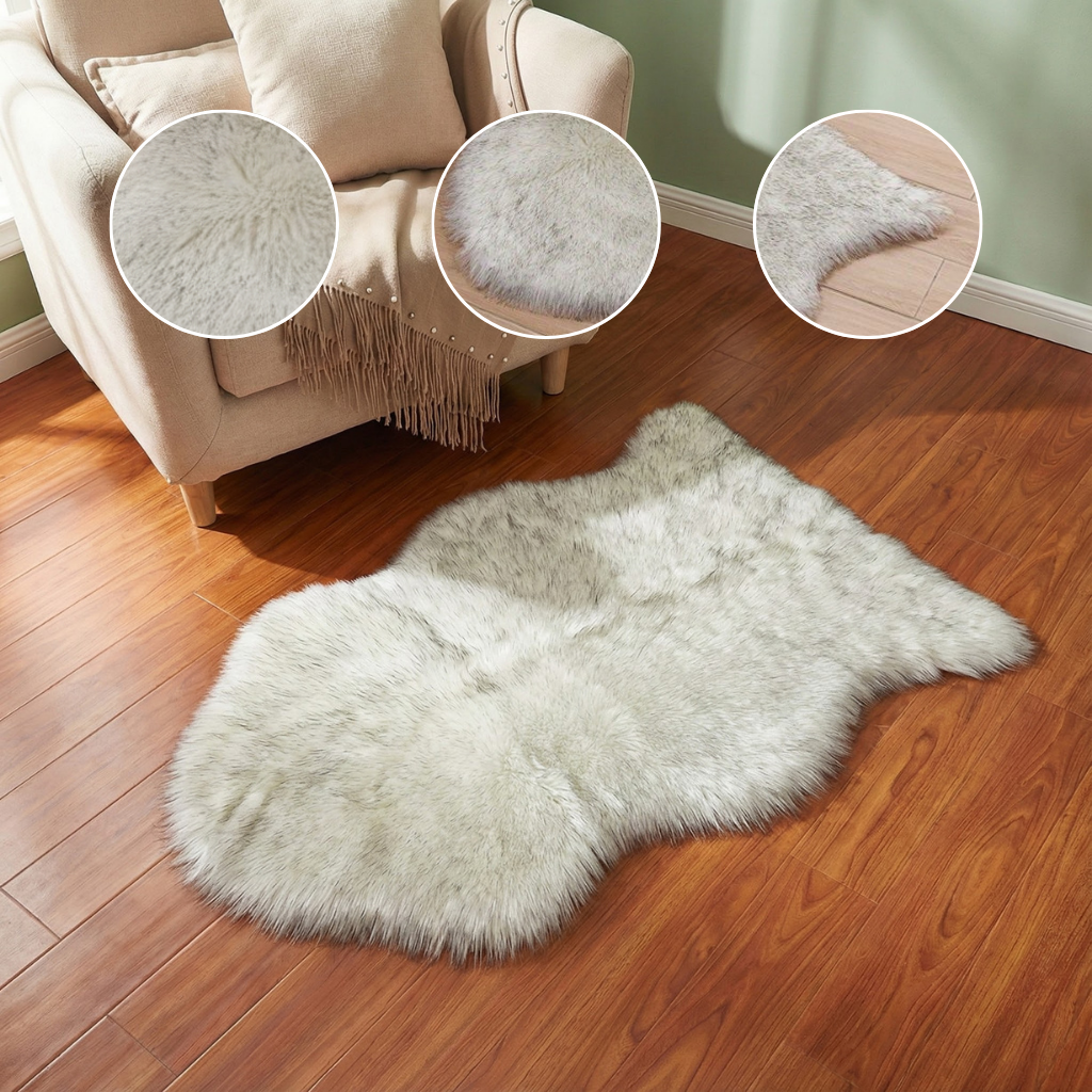 Long Fluffy Imitation Wool Rug – Premium Soft Accent Carpet | Bedroom Living Room Plush | Trufairs