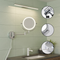 8 Inch LED Wall Mount Two-Sided Magnifying Makeup Vanity Mirror  Extension Finish 1X/3X Magnification Plug 360 Degree Rotation Waterproof Button Shaving Mirror