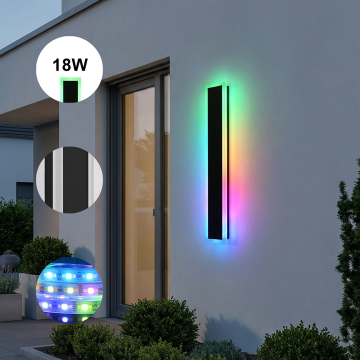 60" Outdoor RGB LED Wall Lights 2-Pack with Remote Control & IP65 Waterproof | Trufairs