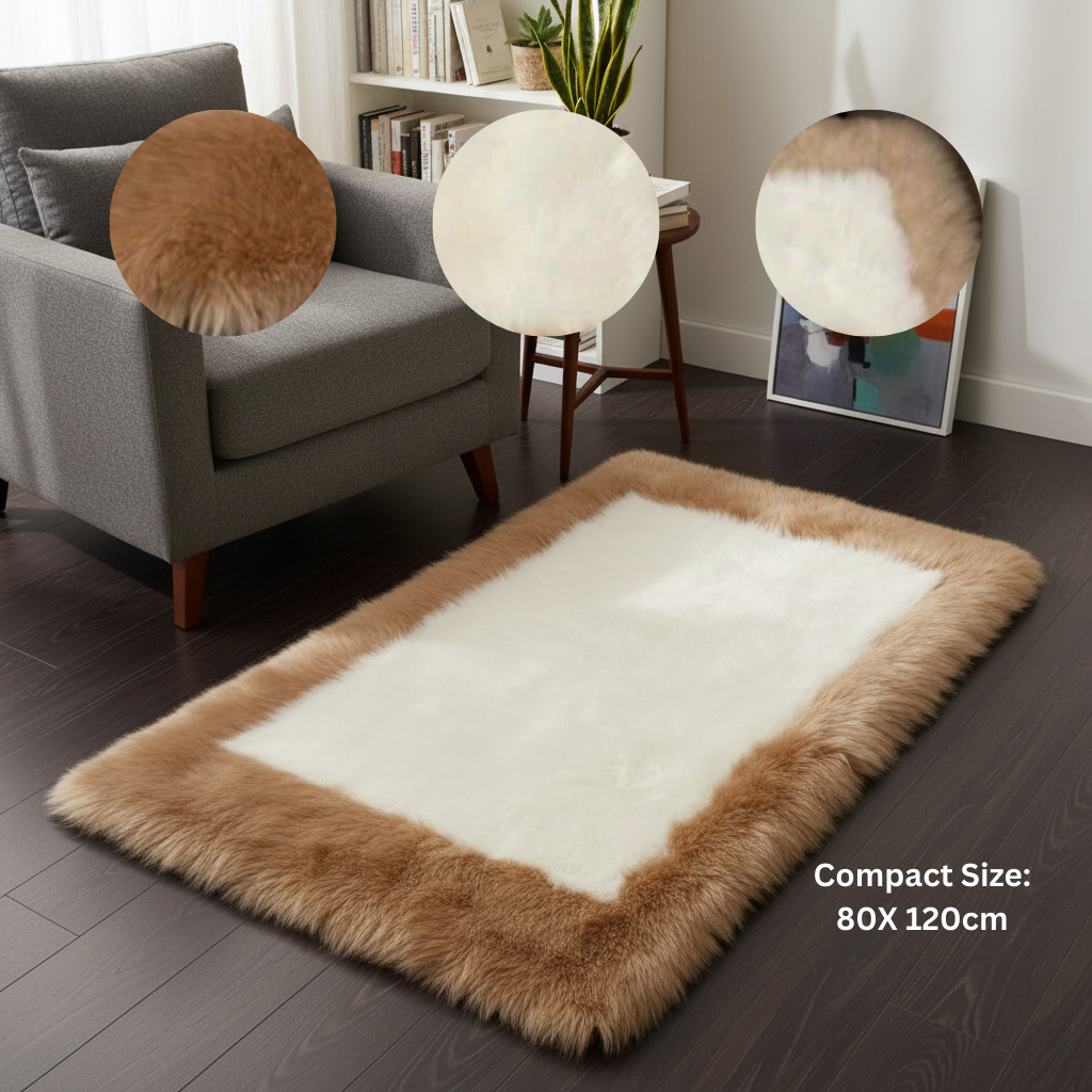 Soft & Fluffy Sheepskin Rug – Non-Slip, Machine Washable Faux Fur Carpet for Bedroom & Living Room | Trufairs