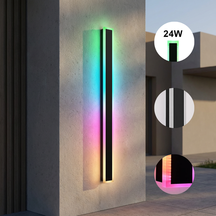 60" Outdoor RGB LED Wall Lights 2-Pack with Remote Control & IP65 Waterproof | Trufairs