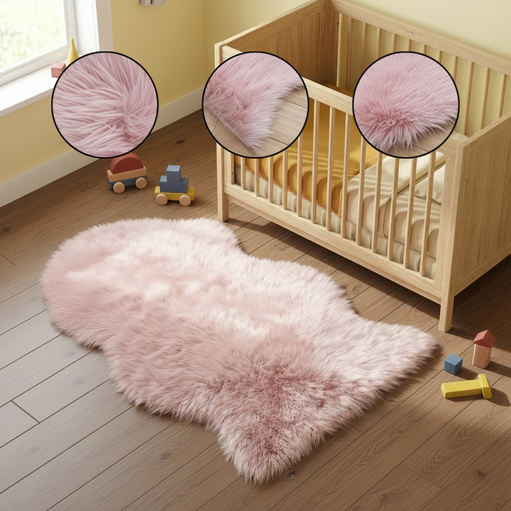 Long Fluffy Imitation Wool Rug – Premium Soft Accent Carpet | Bedroom Living Room Plush | Trufairs