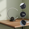 13.25" In Modern C Shape Led W/ Usb/Wireless Charger Port & Touch Dimmer Black Table Lamp
