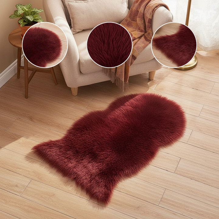Long Fluffy Imitation Wool Rug – Premium Soft Accent Carpet | Bedroom Living Room Plush | Trufairs