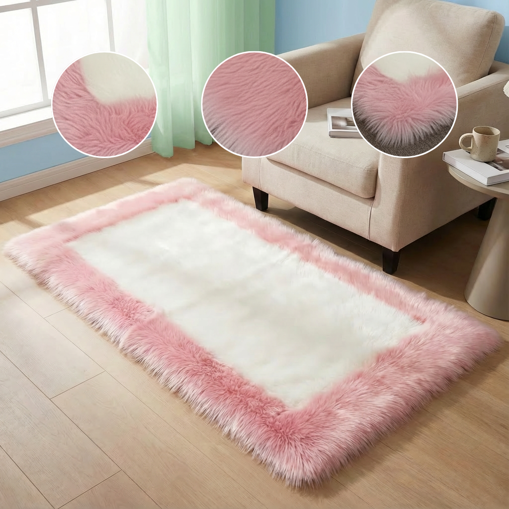Soft & Fluffy Sheepskin Rug – Non-Slip, Machine Washable Faux Fur Carpet for Bedroom & Living Room | Trufairs