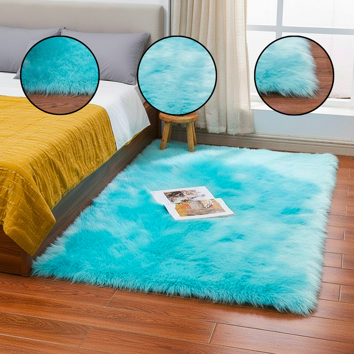 Long Imitation Wool Plush Rug – Cozy Soft Accent Carpet | Bedroom & Living Room Decor | Trufairs