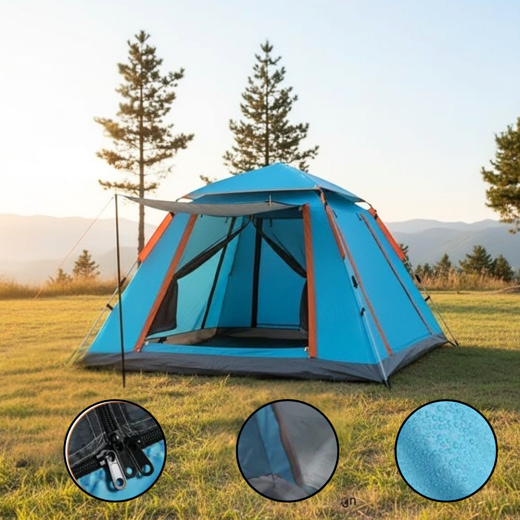 4-5 Person Pop Up Camping Tent with Instant Setup, Waterproof & Windproof | Trufairs