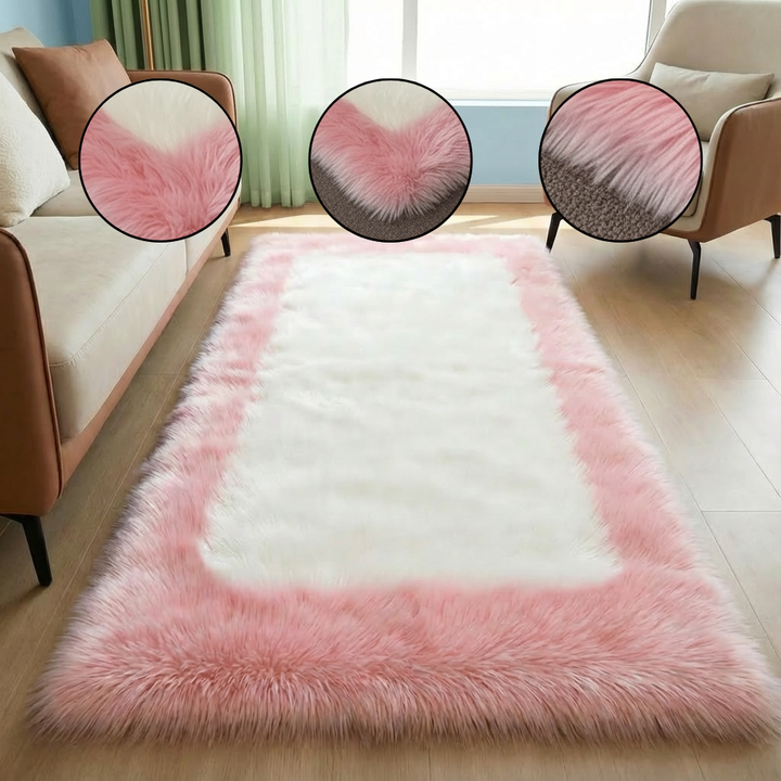 Soft & Fluffy Sheepskin Rug – Non-Slip, Machine Washable Faux Fur Carpet for Bedroom & Living Room | Trufairs
