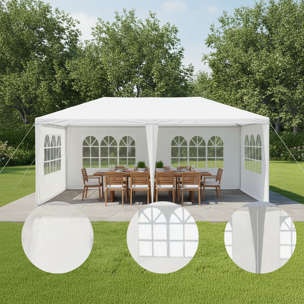 Versatile Event Party Tent – 10x20ft Outdoor Canopy with Removable Sidewalls | Waterproof Gazebo | Trufairs