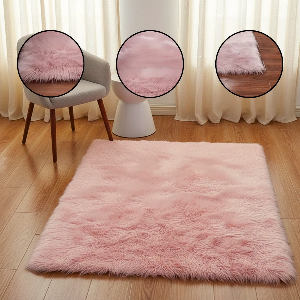 Long Imitation Wool Plush Rug – Cozy Soft Accent Carpet | Bedroom & Living Room Decor | Trufairs