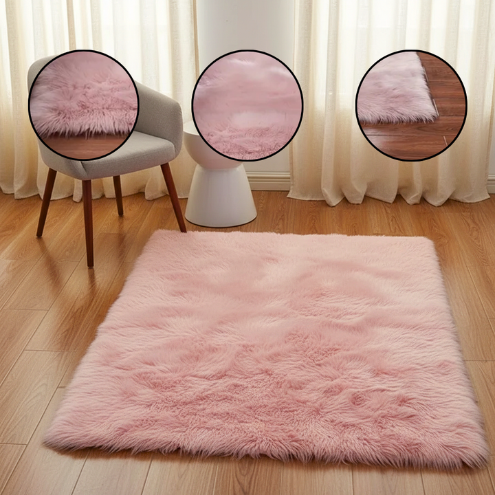 Long Imitation Wool Plush Rug – Cozy Soft Accent Carpet | Bedroom & Living Room Decor | Trufairs