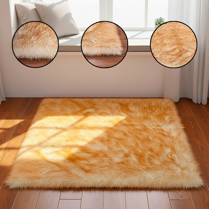 Long Imitation Wool Plush Rug – Cozy Soft Accent Carpet | Bedroom & Living Room Decor | Trufairs