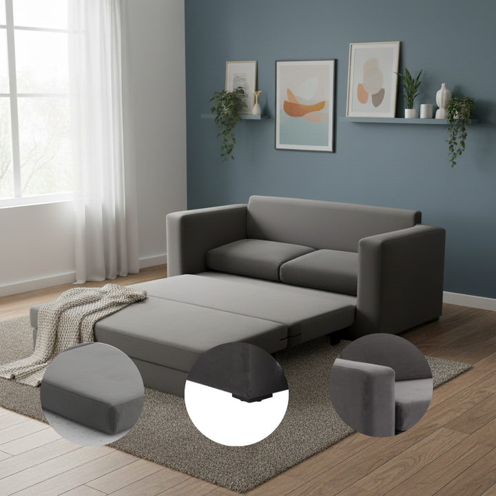 Jide Sleeper Sofa Gray – Versatile Convertible Comfort | Modern Living Room Furniture | Trufairs