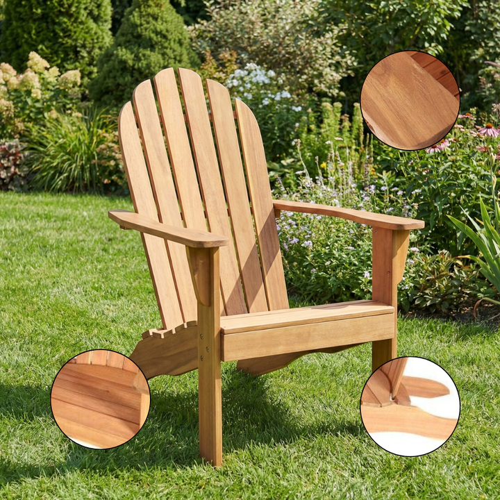 Ergonomic Wooden Outdoor Lounge Chair – Weather-Resistant Garden & Patio Seating | Premium Yard Furniture | Trufairs