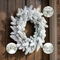 Winter Elegance Eucalyptus Wreath – Festive Flocked Charm | Artificial Holiday Decor | Trufairs