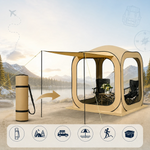 Portable screen tent folding into carry bag for camping, beach and picnics