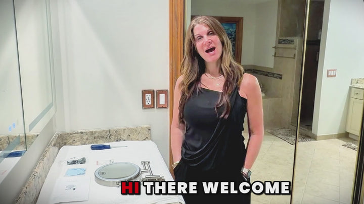 PrecisionGlow LED Wall Mounted Makeup Mirror with 10X Magnification & 360° Swivel | Trufairs