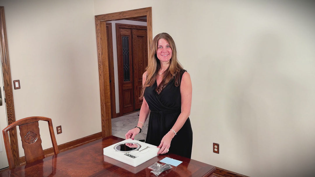 PrecisionGlow LED Wall Mounted Makeup Mirror with 10X Magnification & 360° Swivel | Trufairs