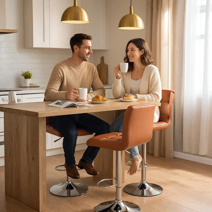 ElevatePro Adjustable Bar Stool – Modern Height-Adapt Bar Seating | Kitchen Island Comfort | Trufairs