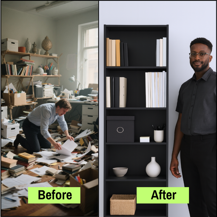 Multi-Functional Wood Bookcase – 5-Shelf Home Office Storage | Modern Organization Solutions | Trufairs