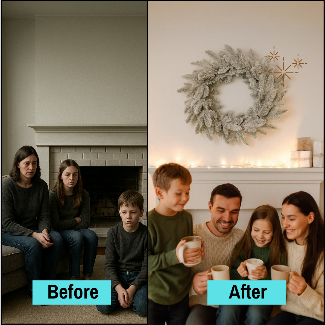 Winter Elegance Eucalyptus Wreath – Festive Flocked Charm | Artificial Holiday Decor | Trufairs