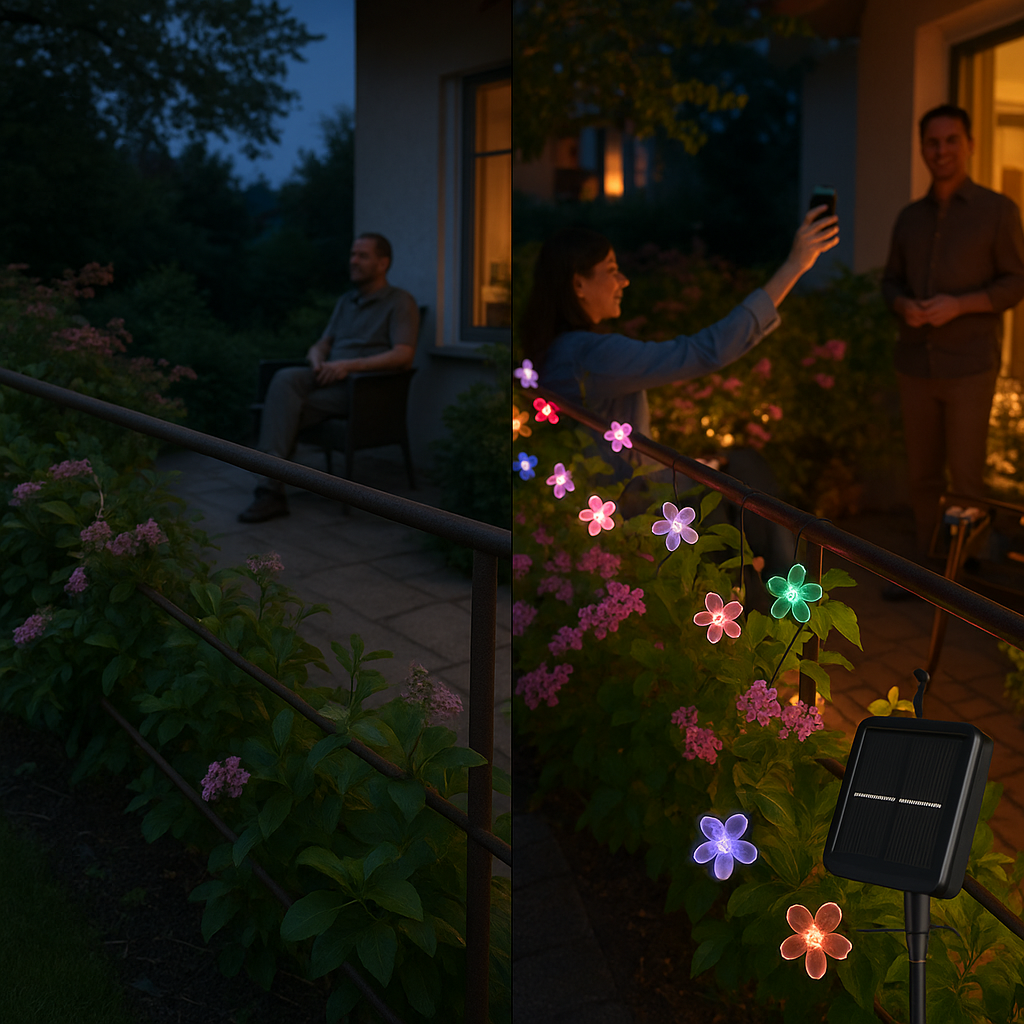 Fairy Blossom Flower Solar Garden String Lights – Waterproof LED Outdoor Accent for Patio, Yard & Pathways | Trufairs