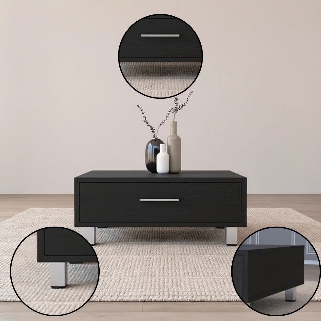 Modern Drawer Coffee Table – Sleek Compact Organizer | Living Room Accent | Trufairs