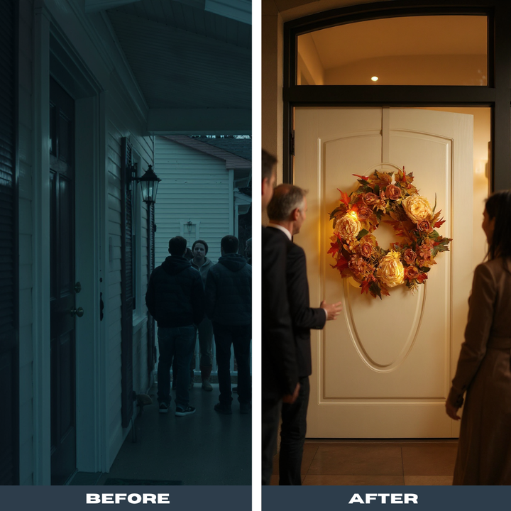 Thanksgiving Peony & Maple Leaf Wreath – Faux Fall Door Decor | Harvest Floral Wall Hanging | Trufairs