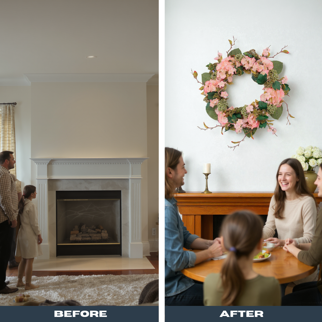 Spring Hydrangea Seedum Wreath – Lush Seasonal Elegance | Indoor Floral Decor | Trufairs