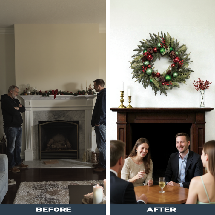 Holiday Magnolia Pine Ornament Wreath – Festive Multicolor Christmas Circle | Indoor Decor | Trufairs