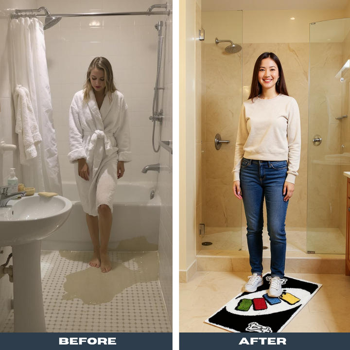 Game Card Aesthetic Bathroom Rug – Interactive Plush Comfort Mat | Absorbent Non-Slip Shower Decor | Trufairs